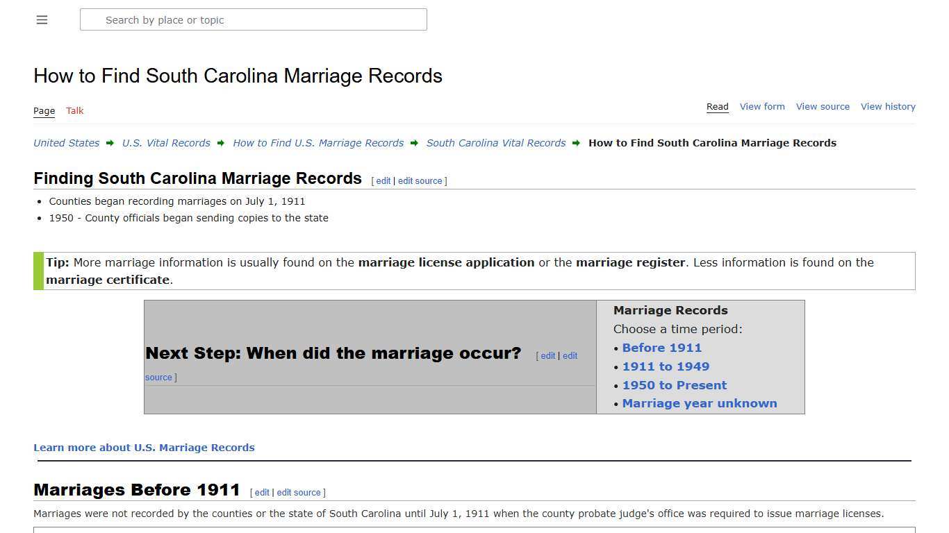 How to Find South Carolina Marriage Records • FamilySearch
